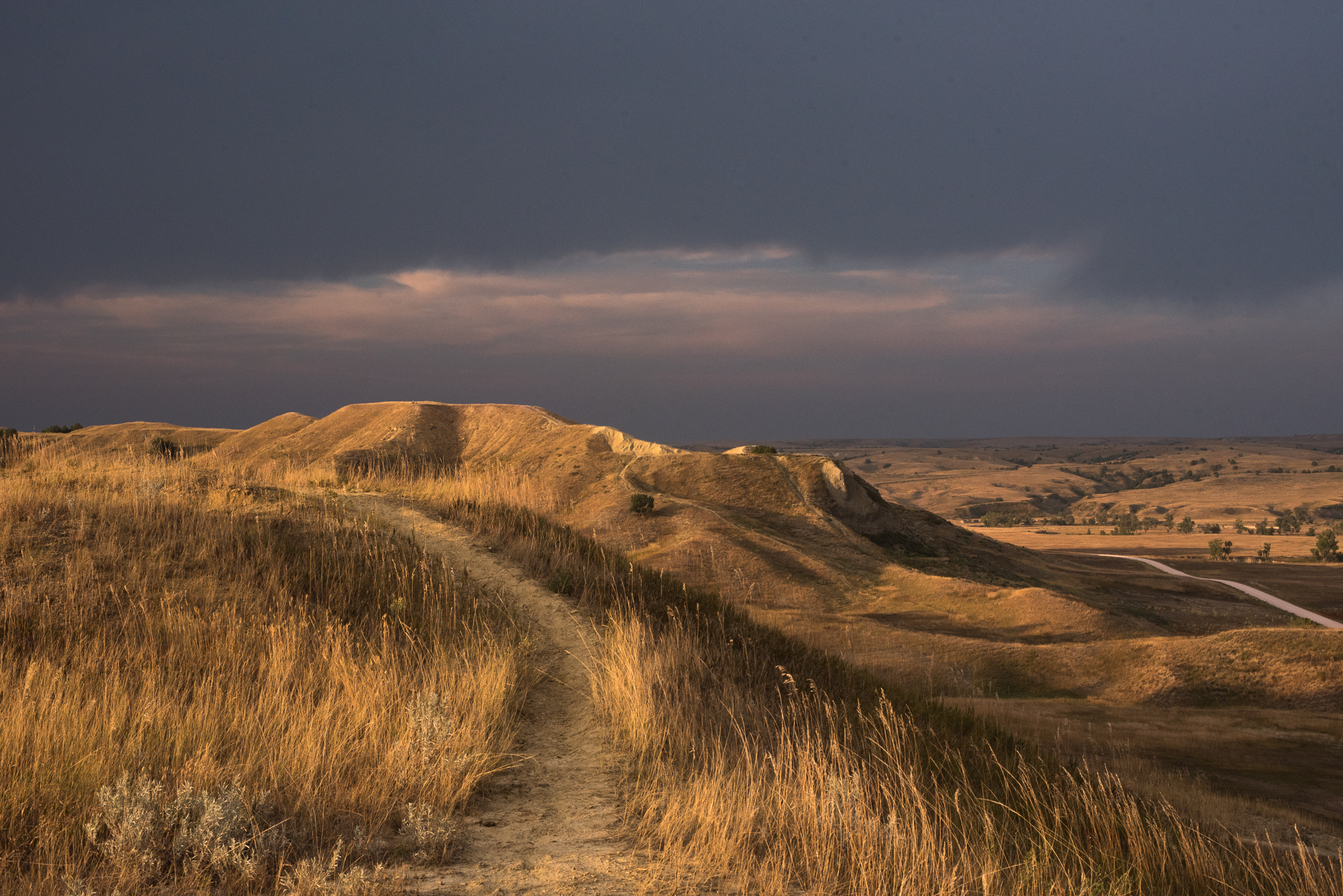 Storm coming in at Badlands National Park