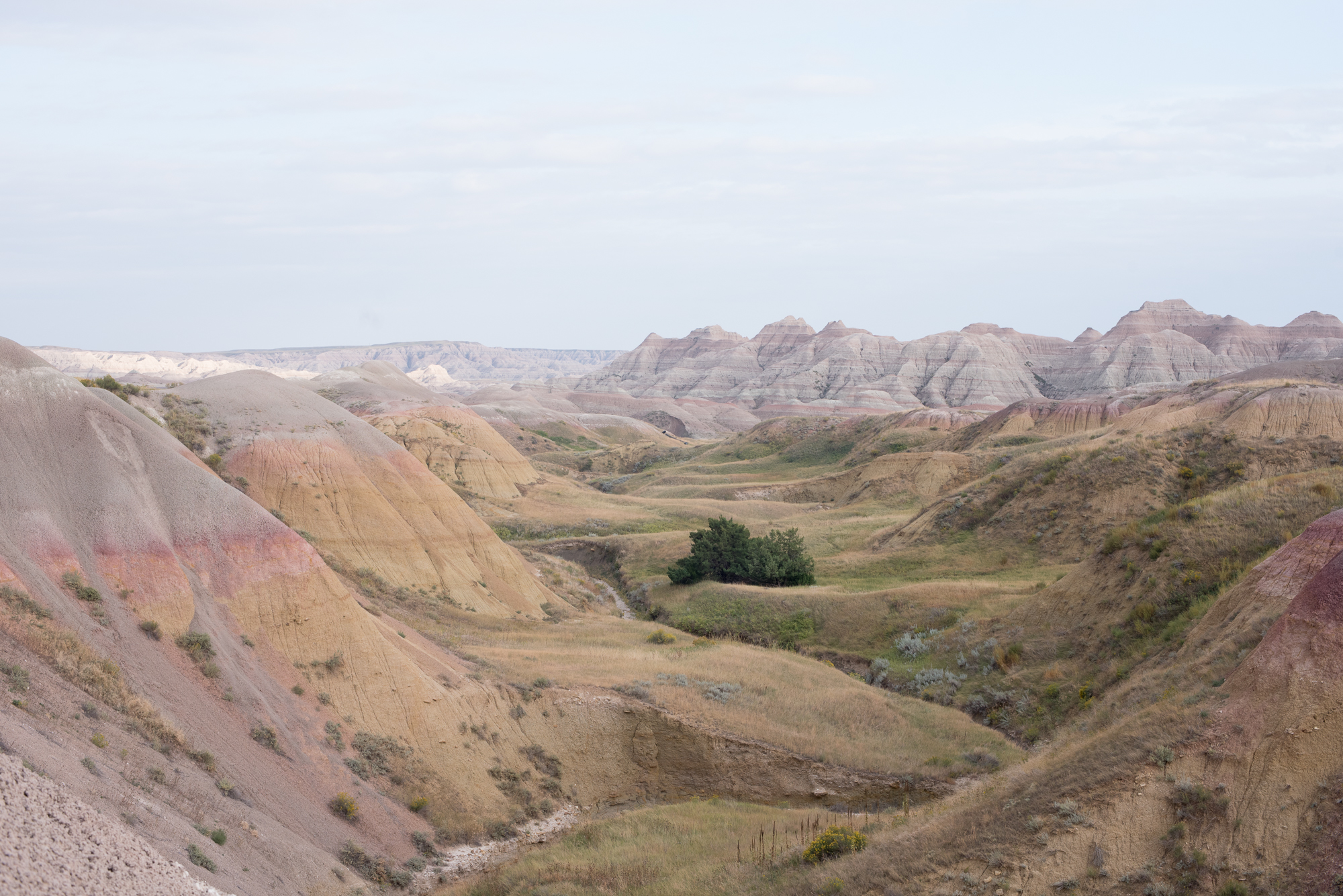 Colorful landscape at Badlands National Park