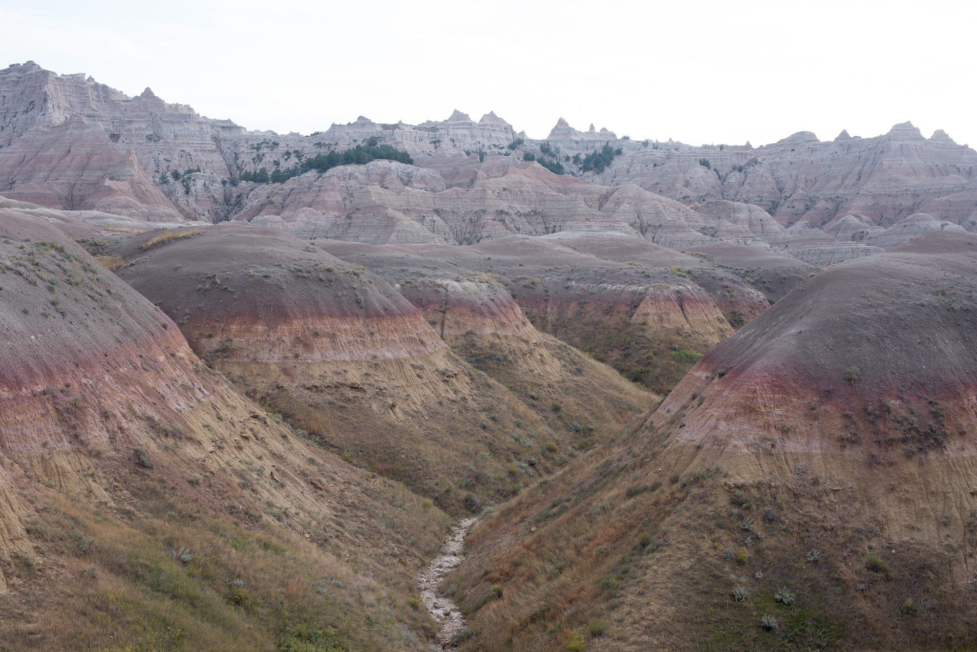 Colorful landscape at Badlands National Park