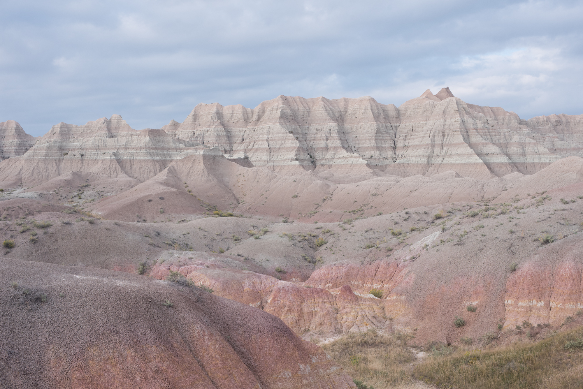 Colorful landscape at Badlands National Park