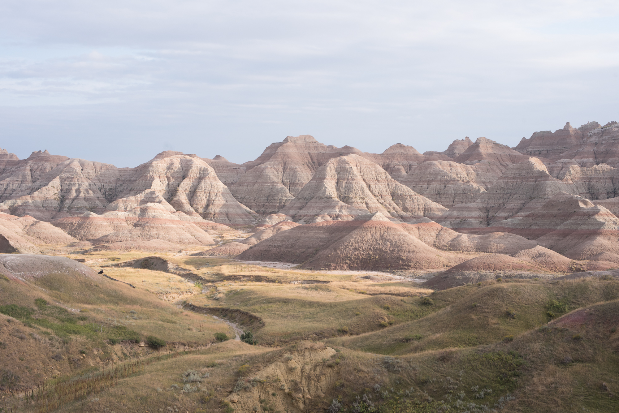 Colorful landscape at Badlands National Park